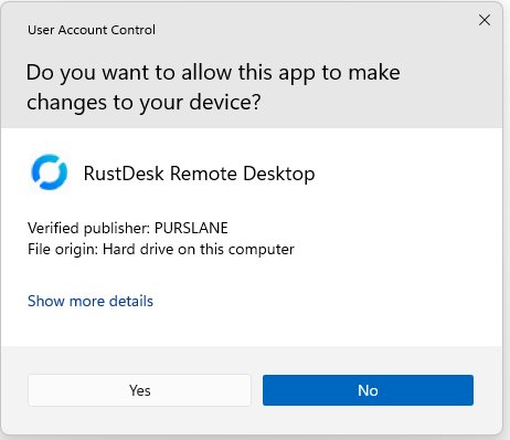 Windows User Access Control pop-up